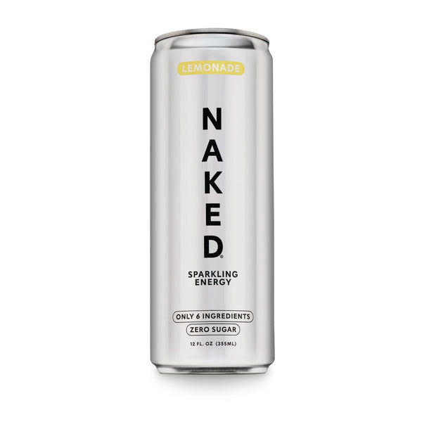 Lemonade Naked Sparkling Energy | Clean Energy Drink - 12 Cans